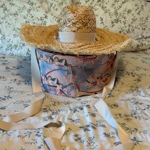 Straw Sun Hat with Ribbon